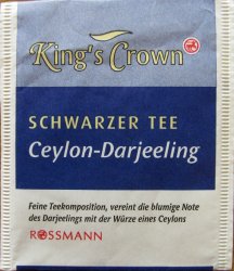Rossmann Kings Crown Schwarzer Tee Ceylon Darjeeling - b